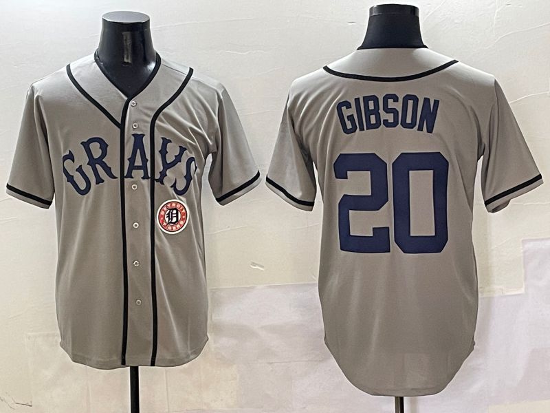 Men Detroit Tigers #20 Gibson Grey Joint Name Game Nike 2025 MLB Jersey style 4->detroit tigers->MLB Jersey